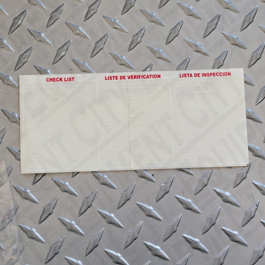 Rolair DECALSET-BD-GAS  DECAL SET BELT DRIVE - GAS